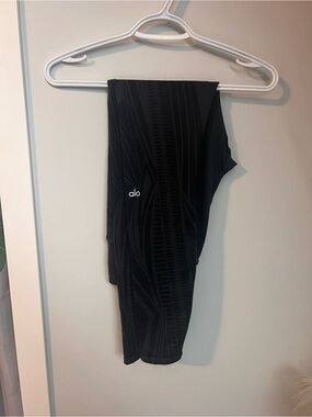 ALO Yoga Black Geometric-Print Leggings